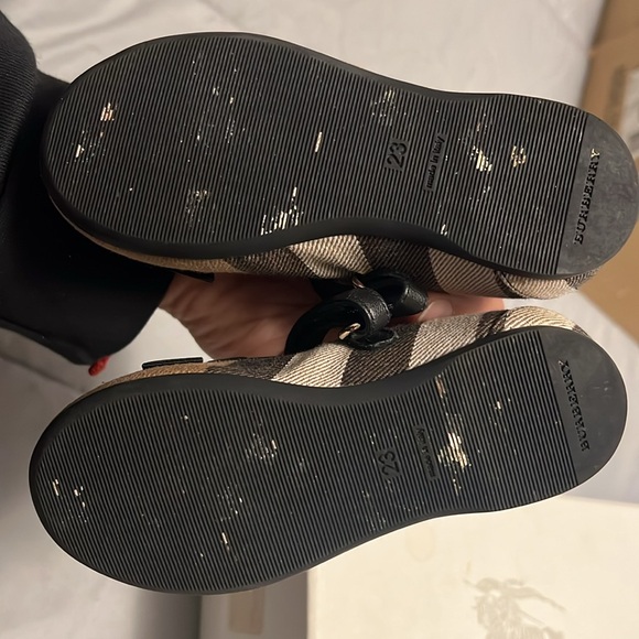 Little Girls Burberry Classic Check Size 23 Dress Shoes Used - Picture 4 of 4